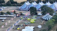 Christian festival 'devastated' as man dies after sign falls