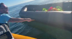 Anti-migrant activist arrested after dinghy slashed in Channel