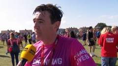 Andy Burnham among Great North Run finishers